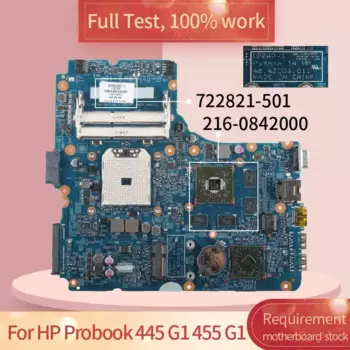 Материнская плата DDR3 для ноутбука HP Probook 445 G1 455 G1 12240-1 722821-501 216-0842000, 100% рабочие