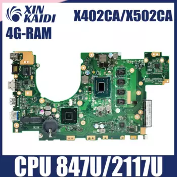 Материнская плата для ASUS X402C X502C X402CA X502CA F402CA F502CA, материнская плата для ноутбука, процессор 847U/2117U, 4 ГБ ОЗУ
