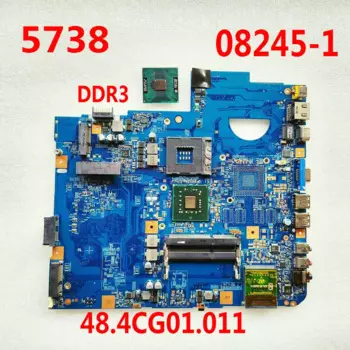Материнская плата для ноутбука ACER 5738 5738G, материнская плата 08245-1, модель 100% cg01. 011 DDR3, исправная работа