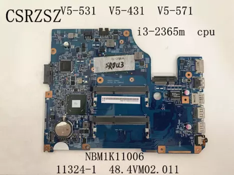Материнская плата для ноутбука Acer V5-531 V5-431 с процессором i3-3265m 11324-1 488.4vm02. 011 NBM1K11006 протестирована