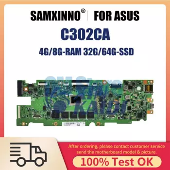 Материнская плата для ноутбука ASUS Chromebook C302CA C302C C302CA, материнская плата M3 6Y30 M5 6Y54 M7 6Y7 5 CPU 4 ГБ 8 ГБ ОЗУ 32 ГБ 64 Гб SSD