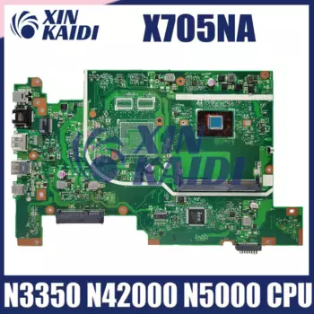 Материнская плата для ноутбука ASUS Vivobook X705 X705NA X705N, материнская плата для ноутбука, процессор N3350 N42000 N5000, 100% тест в порядке