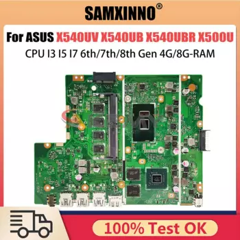 Материнская плата для ноутбука ASUS X540UV X540UB X540UBR X500U X543U R540U P540U F540U A540U K540U CPU I3 I5 I7 6-го 7-го поколения 4G 8G