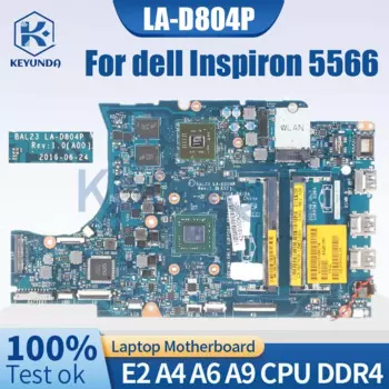 Материнская плата для ноутбука DELL Inspiron 5565 E2, A6, A9, ЦП 0K6473, 0MYX0F, Задняя деталь 216-0890010, 2G