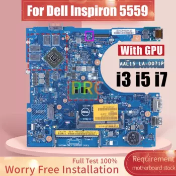 Материнская плата для ноутбука Dell Inspiron 5759 5459 5559, LA-D071P 0YVT1C 086V8H 0PX6JH 0F1J0W 0VYVP1 I3 I5 I7 6, материнская плата для ноутбука