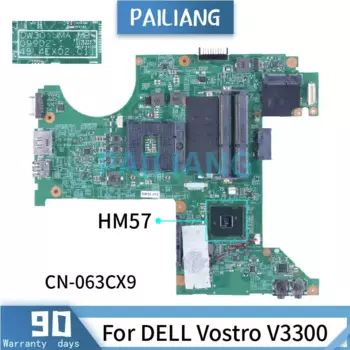 Материнская плата для ноутбука DELL Vostro V3300 063CX9 09902-1 HM57 DDR3, материнская плата для ноутбука