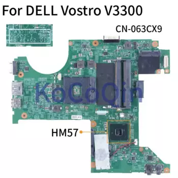 Материнская плата для ноутбука DELL Vostro V3300 материнская плата для ноутбука 063CX9 09902-1 HM57 DDR3