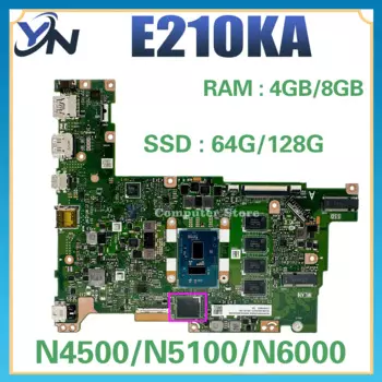 Материнская плата для ноутбука E210 Материнская плата ASUS Vivobook Go 12 E210KA L210KA L210K E210K N4500 N5100 N6000 100%