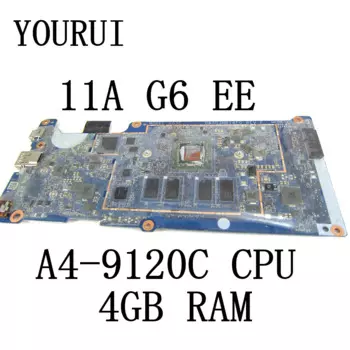 Материнская плата для ноутбука HP Chromebook 11A G6 EE с процессором A4-9120C 4 Гб ОЗУ DA0G3MB18F0