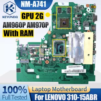 Материнская плата для ноутбука LENOVO 310-15ABR, бриллиантовая материнская плата AM960P AM970P 216-0867071 2G с ОЗУ, тест материнской платы ноутбука