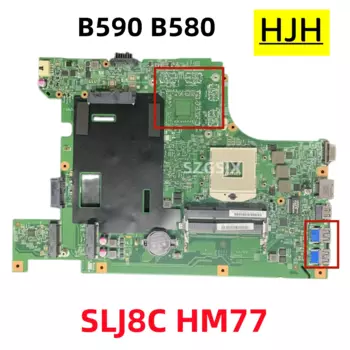 Материнская плата для ноутбука Lenovo B590 B580 SLJ8C HM77, встроенная графика DDR3 100% протестирована