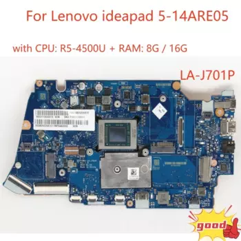 Материнская плата для ноутбука Lenovo ideapad 5-14ARE05, материнская плата с процессором, рабочая память: 8 ГБ/16 ГБ 100%