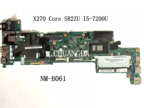 Материнская плата для ноутбука LENOVO Thinkpad X270 Core I3-6100, материнская плата 01HY503 01YR990 DX270 NM-B061