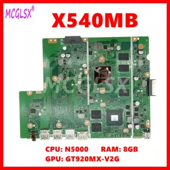Материнская плата для ноутбука X540MB для Asus X540M X540MB F540M F540MB, материнская плата с процессором N5000, 8 ГБ ОЗУ, 100% протестировано, ОК
