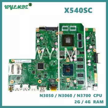 Материнская плата для ноутбука X540SC с N3050/N3700 CPU 2G/4GB-RAM GT810M графический процессор X540SC X540S X540SCA, 100% Протестировано, ОК, б/у