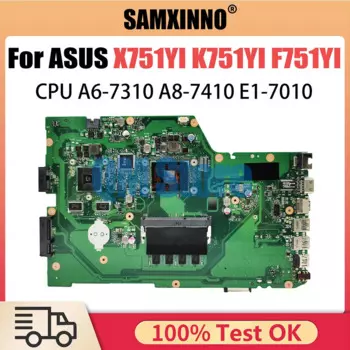 Материнская плата для ноутбука X751YI, телефон X751Y, модель A751YI K751YI F751YI со стандартом USB, память 2 Гб