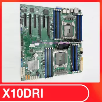 Материнская плата для ПК Supermicro LGA2011, поддержка семейства E5-2600 V4/V3, DDR4, двухпортовая GbE LAN SATA3 (6 Гбит/с), IPMI 2,0 X10DRi