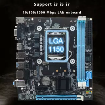 Материнская плата H81 для настольного компьютера PCIE 16X DDR3 LGA1150, системная плата процессора с поддержкой SATA 3,0 2,0, игровая материнская плата для процессора Micro-ATX для ПК
