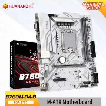 Материнская плата HUANANZHI B760M D4 M-ATX DDR4, поддержка 12, 13 поколения B760, процессор Intel LGA 1700, 12100F 12400F 12490F 12600F 12700F 13600F