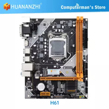 Материнская плата HUANANZHI H61, Intel XEON LGA 1155 i3 i5 i7, все серии ЦП DDR3, быстрая память USB SATA VGA HDMI DVI RU