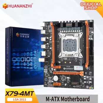 Материнская плата HUANANZHI X79 4MT LGA 2011 XEON X79 с поддержкой Intel E5 2620 2640 2650 2680 2690 V1 V2 REG ECC DDR3 ПАМЯТЬ nvme