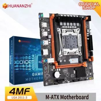 Материнская плата HUANANZHI X99 4MF LGA 2011-3 XEON X99 Intel E5 2620 2640 2666 2670 2678 V3 V4 с поддержкой DDR4 ECC NON-ECC NVME RU