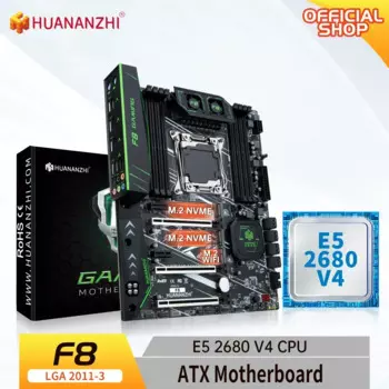 Материнская плата HUANANZHI X99 F8 LGA 2011-3 XEON X99 с поддержкой Intel E5 2680 V4, комбинированный комплект памяти DDR4 RECC NON-ECC NVME