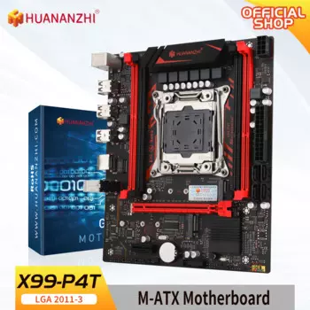 Материнская плата HUANANZHI X99 P4T LGA 2011-3 XEON X99 с поддержкой Intel E5 2696 2678 2676 2673 2666 V3 DDR3 RECC память NVME SATA RU