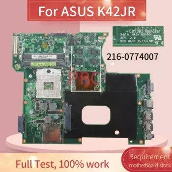 Материнская плата K42JR для материнской платы ноутбука ASUS K42JR K42JZ REV:2.0 REV.4.0 REV.4.1 HM55 216- 0774007 Протестирована материнская плата ноутбука DDR3