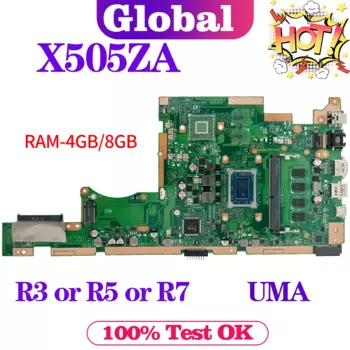 Материнская плата KEFU Материнская плата ASUS X505ZA X505Z F505Z K505Z A505Z RX505Z для ноутбука R3 R5 R7 UMA RAM-4GB/8 ГБ