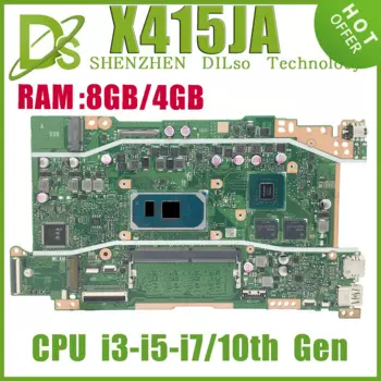 Материнская плата KEFU X415JA X515JA X515JP X515JF X515JAB X515 X515J X415J V5200JA X415JP X415JF материнская плата для ноутбука I3 I5 I7 10-го поколения