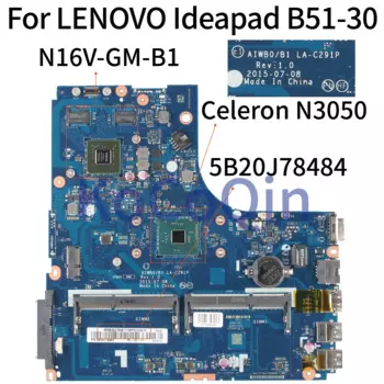 Материнская плата KoCoQin для ноутбука LENOVO Ideapad B51-30, материнская плата LA-C291P SR29H Celeron N3050