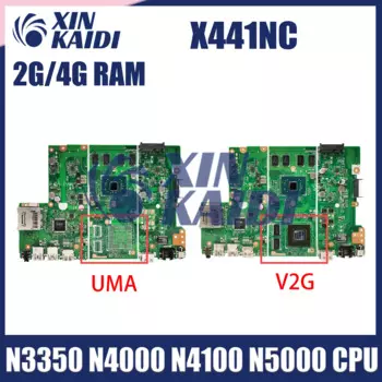 Материнская плата компьютера для Asus X441NC X441NA X441N A441N F441NA K441NA, материнская плата для ноутбука N4200 N3350 N3450, процессор 2G 4G RAM