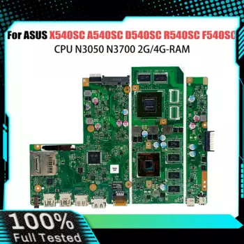 Материнская плата компьютера для ASUS X540S X540SC A540SC D540SC R540SC F540SC, материнская плата для ноутбука, процессор N3050 N3700 2G 4G-RAM GT810M
