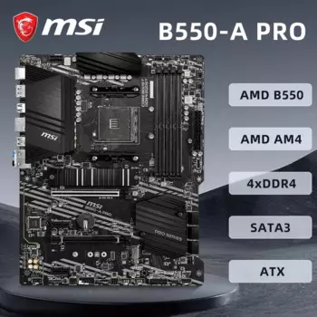 Материнская плата MSI B550-A PRO поддерживает AM4 Ryzen 9 5900X 3900X Ryzen 7 5800X3D Ryzen 5 5600X Процессор AMD B550 Чипсет 4xDDR4 1xHDMI ATX