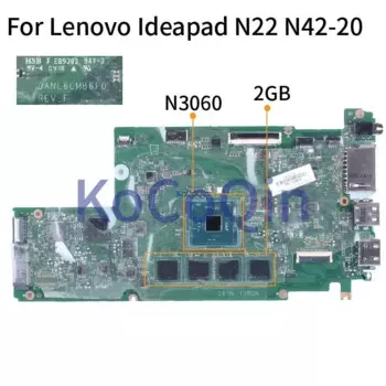 Материнская плата N3060 для ноутбука Lenovo Ideapad N22, материнская плата HSB J E89382 DANL6CMB6F0 SR2KN 2 Гб, полностью протестированная материнская плата для ноутбука