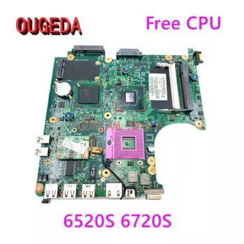 Материнская плата OUGEDA 456608-001 для ноутбука HP Compaq 6520S 6720S, материнская плата GM965 DDR2, Бесплатный процессор, полное тестирование