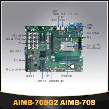 Материнская плата промышленного управления 12 поколения LGA1700 Pin H610E Core i9 i7 для Advantech AIMB-708G2