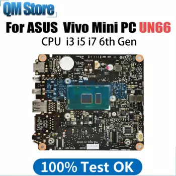 Материнская плата UN66 для ноутбука ASUS Vivo Mini PC UN66 Mini HD, материнская плата для компьютера с процессором i3 i5 i7 6-го поколения