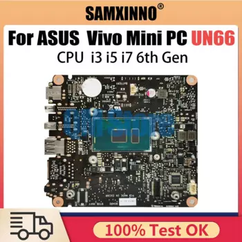 Материнская плата UN66 для ноутбука ASUS Vivo Mini PC UN66 Mini HD, материнская плата для компьютера с процессором i3 i5 i7 6-го поколения