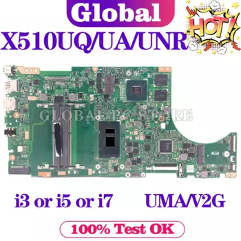 Материнская плата X510UQ Vivobook 15 X510 X510UN X510UA X510UNR X510UF F510U VM510UA X510UR S510UN S5100U, материнская плата для ноутбука I3 I5 I7