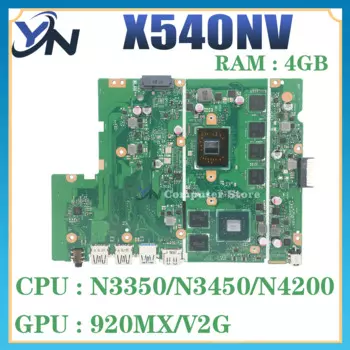 Материнская плата X540NV X540N D540NV F540NV A540NV R540NV X580NV материнская плата для ноутбука N3350 N3450/N4200 920MX/V2G RAM-4GB/8GB