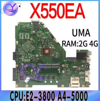 Материнская плата X550EP для Asus X550EA X550EP X550E X550 X552E, материнская плата для ноутбука со стандартным процессором E2-3800, 2 ГБ/4 ГБ-ОЗУ, 100% протестирована, ОК