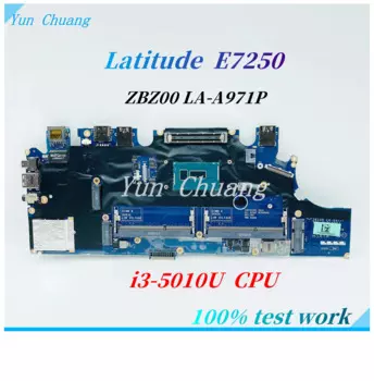 Материнская плата ZBZ00 для ноутбука Latitude E7250, родная 0 g9cnk с процессором SR23X i5-5300U DDR3L, системная плата 100% протестирована