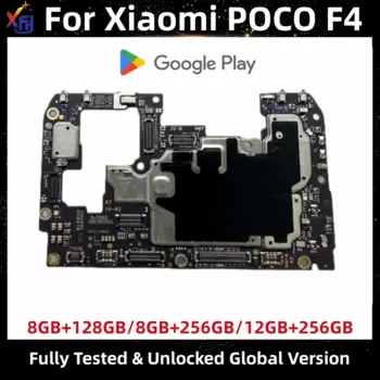 Материнские платы для Xiaomi POCO F4, материнская плата 5G, оригинальная разблокированная логическая плата, Snapdragon 870, 128 ГБ, 256 ГБ, Global ROM