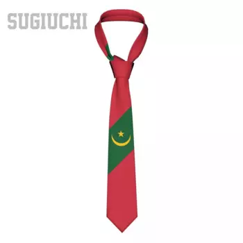 Мавритания флаг эмблема Мужчины Женщины шейные Галстуки повседневные клетчатые Галстуки костюмы тонкие свадебные вечеринки бизнес галстук Gravatas