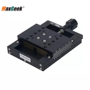 Maxgeek PT-SD102 Ручной линейный столик оси X 50 мм Сцена перевода Ручная платформа Оптический раздвижной стол