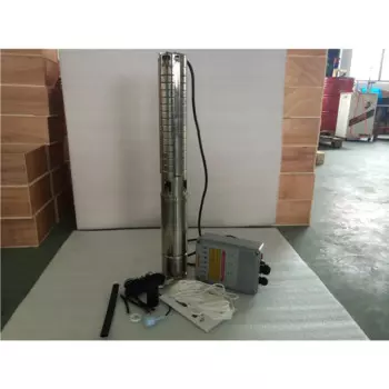 Максимальный расход 750 л/ч 58 м лифт 4 дюйма DC48v MPPT контроллер погружное орошение Bomba Солнечный водяной насос 4SPSC5.5/58-D48/