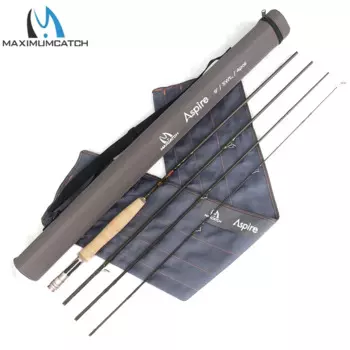 Maximumcatch Aspire удочка для ловли нахлыстом 40T углеродное волокно быстродействующая Удочка с дополнительной трубкой 5/6/8 WT
