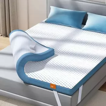 Maxzzz Queen Size 4-дюймовый наматрасник из твердой пены с эффектом памяти, топпер для кровати с гелевым наполнением и очень прочной пеной высокой плотности